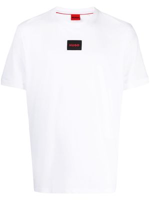 HUGO logo-patch cotton T-shirt - White