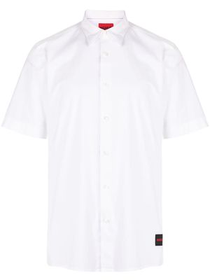 HUGO logo-patch short-sleeved shirt - White