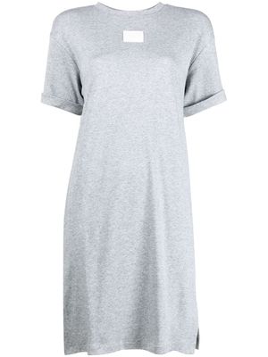 HUGO logo-patch T-shirt dress - Grey