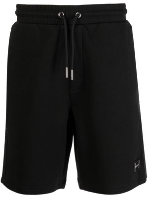 HUGO logo-patch track shorts - Black
