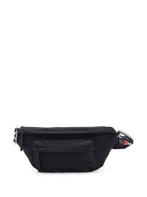 HUGO logo-print carabiner-attachment belt bag - Black