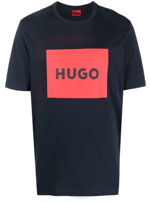 HUGO logo-print cotton T-shirt - Blue