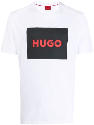 HUGO logo-print crew-neck T-shirt - White