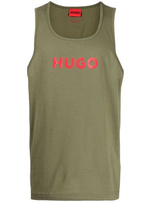 HUGO logo-print sleeveless tank top - Green