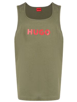 HUGO logo-print sleeveless vest top - Green