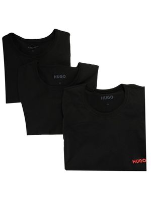 HUGO logo print t-shirt - Black