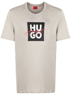HUGO logo-print t-shirt - Grey