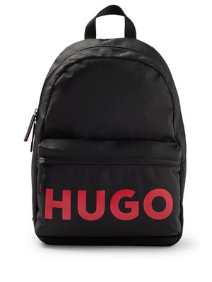 HUGO logo-print zipped backpack - Black