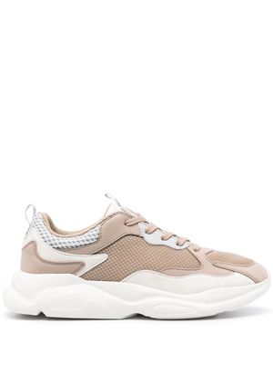 HUGO logo-sole panelled sneakers - Neutrals