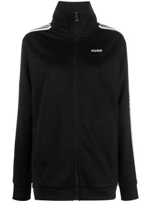 HUGO logo-tape zipped jacket - Black