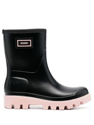 HUGO lug-sole rain boots - Black