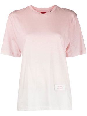 HUGO ombré-print T-shirt - Pink