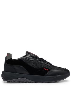 HUGO panelled leather sneakers - Black