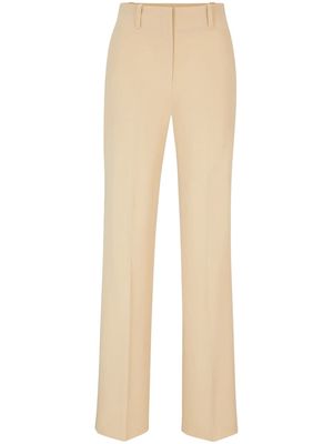 HUGO pressed-crease straight-leg trousers - White