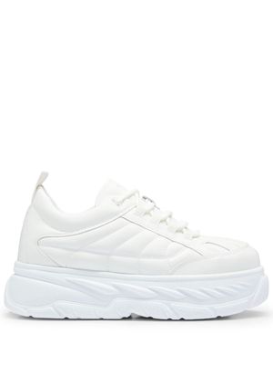 HUGO quilted faux-leather sneakers - White