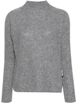 HUGO ribbed-knit brushed jumper - Grey