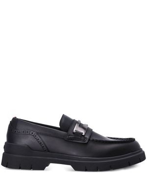HUGO Ryan leather loafers - Black