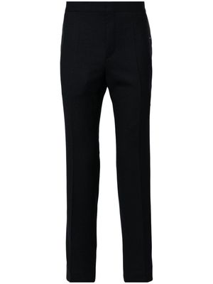 HUGO satin-trim tailored trousers - Blue