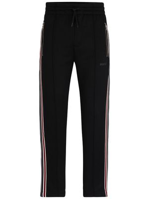 HUGO side-stripe cotton-blend track pants - Black