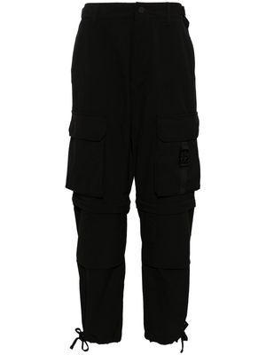 HUGO straight-leg cargo trousers - Black