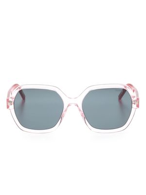 HUGO transparent-design oversize-frame sunglasses - Pink