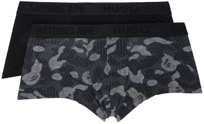 Hugo Two-Pack Black Mr. Bathing Ape Edition Trunks