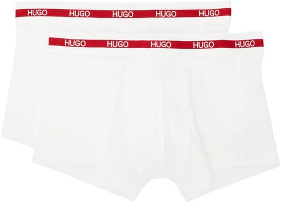 Hugo Two-Pack White Logo Trunk Boxers