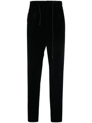 HUGO velvet tapered track pants - Black