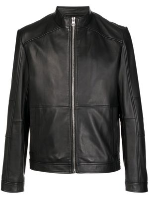 HUGO zipped biker jacket - Black
