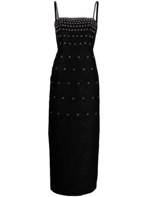 Huishan Zhang Astra crystal-embellished maxi dress - Black