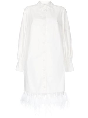 Huishan Zhang Ibiza long-sleeved shirtdress - White