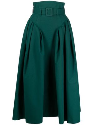 Huishan Zhang Nina high-waisted full skirt - Green