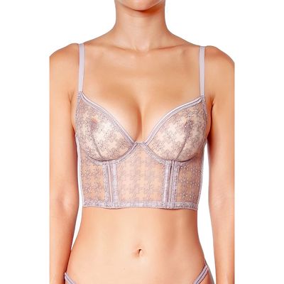 Huit Caf Fleur Bustier in Taupe 