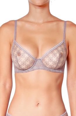 Huit Café Fleur Underwire Bra in Taupe 