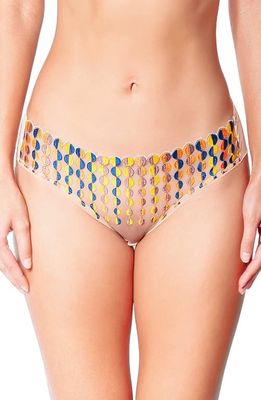 Huit Deco Dots Bikini Briefs in Forest Green 