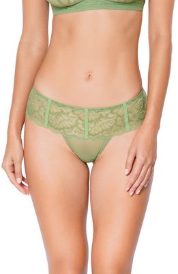 Huit Lenna Green Lace Thong 