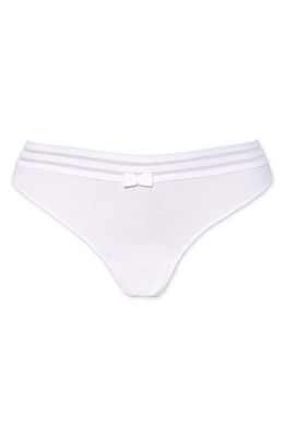 Huit Sweet Cotton Blend Thong in White 