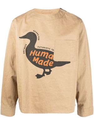 Human Made logo-print long-sleeve T-shirt - Brown