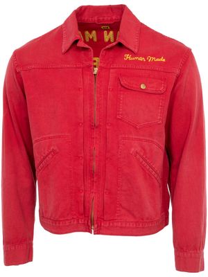 Human Made Work zip-up shirt jacket - Red