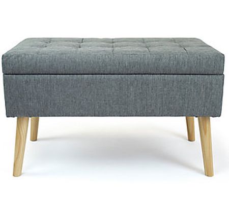 Humble Crew 32" rectangle ottoman tufted footre st lift top