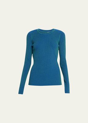 Hume Cutout Ribbed Wool Pullover