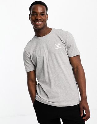 Hummel regular fit t-shirt with logo in gray