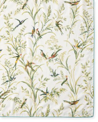 Hummingbird Natural Tablecloth - 72" x 108"
