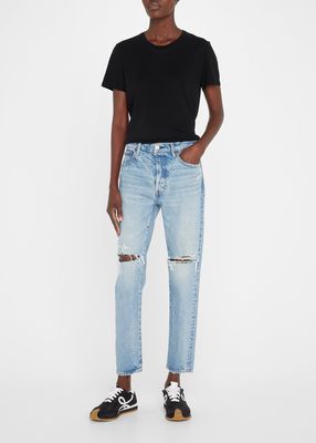 Humphreys Distressed Tapered Ankle Jeans