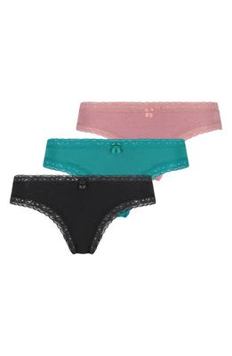 Hunkemöller Assorted 3-Pack Cotton Brazilian Panties in Wistful Mauve