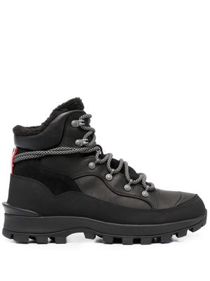 Hunter 40mm chunky lace-up boots - Black