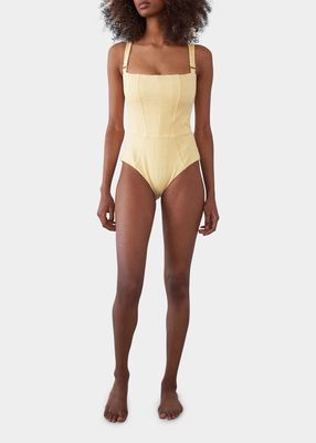 Hunter Cable-Knit One-Piece Swimsuit