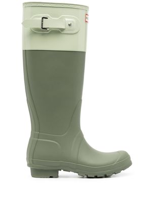 Hunter colour-block Wellington boots - Green