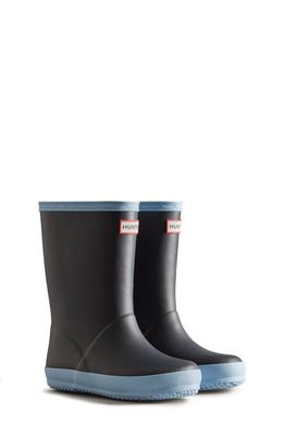 Hunter First Classic Waterproof Rain Boot in Navy/blue Frost/white Willow