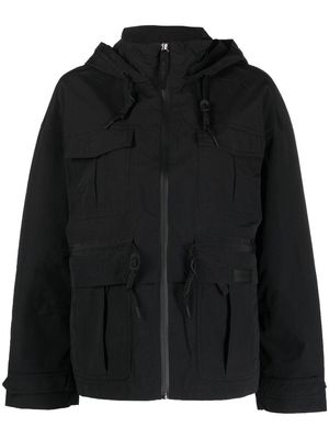 Hunter flap-pockets hooded parka - Black